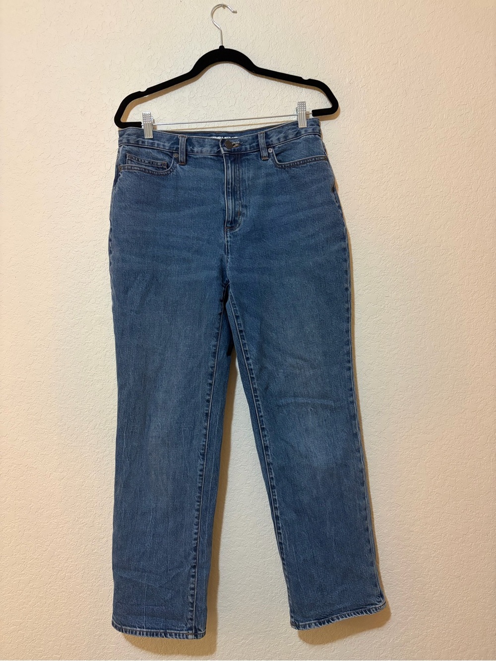 Lands' End Straight-Leg Women’s Jeans in Medium Blue